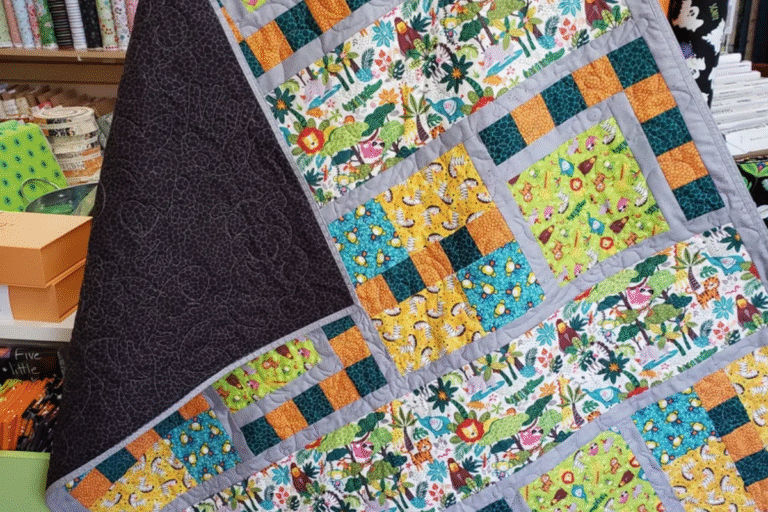 kids quilt pattern in fun colors