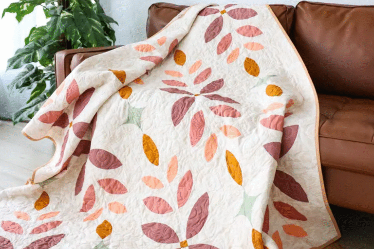 simple modern quilt ideas in shades of rust