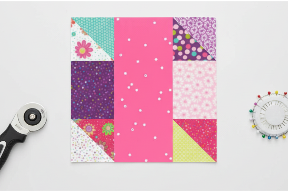 layer cake baby quilt block