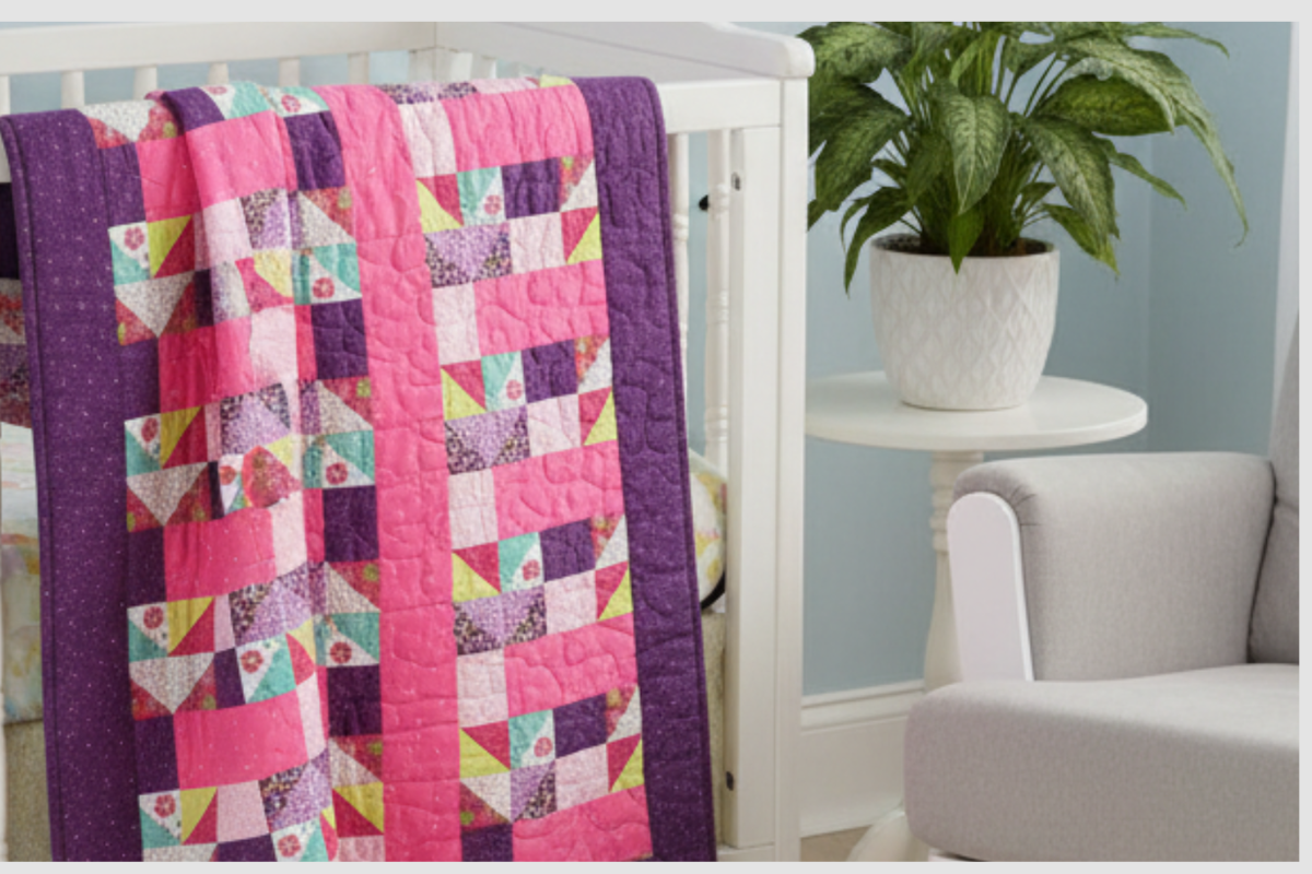 easy layer cake baby quilt