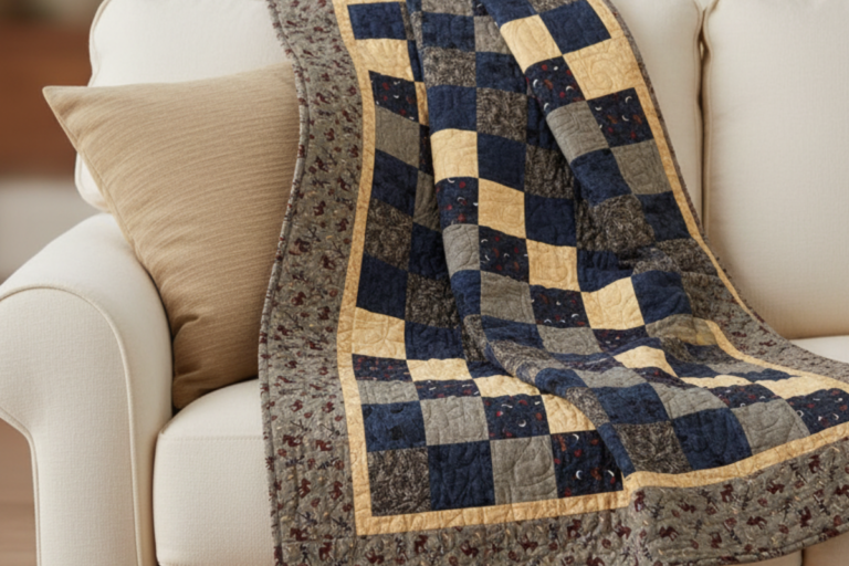 Flannel Throw Quilt